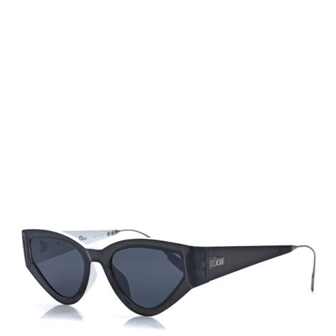 CHRISTIAN DIOR Cat Style Dior 1 Sunglasses Black.